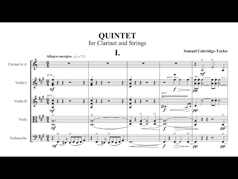 Samuel Coleridge-Taylor – Clarinet Quintet