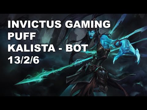 Invictus Gaming Puff Bot Kalista vs Miss Fortune - KR Challenger Rank Game