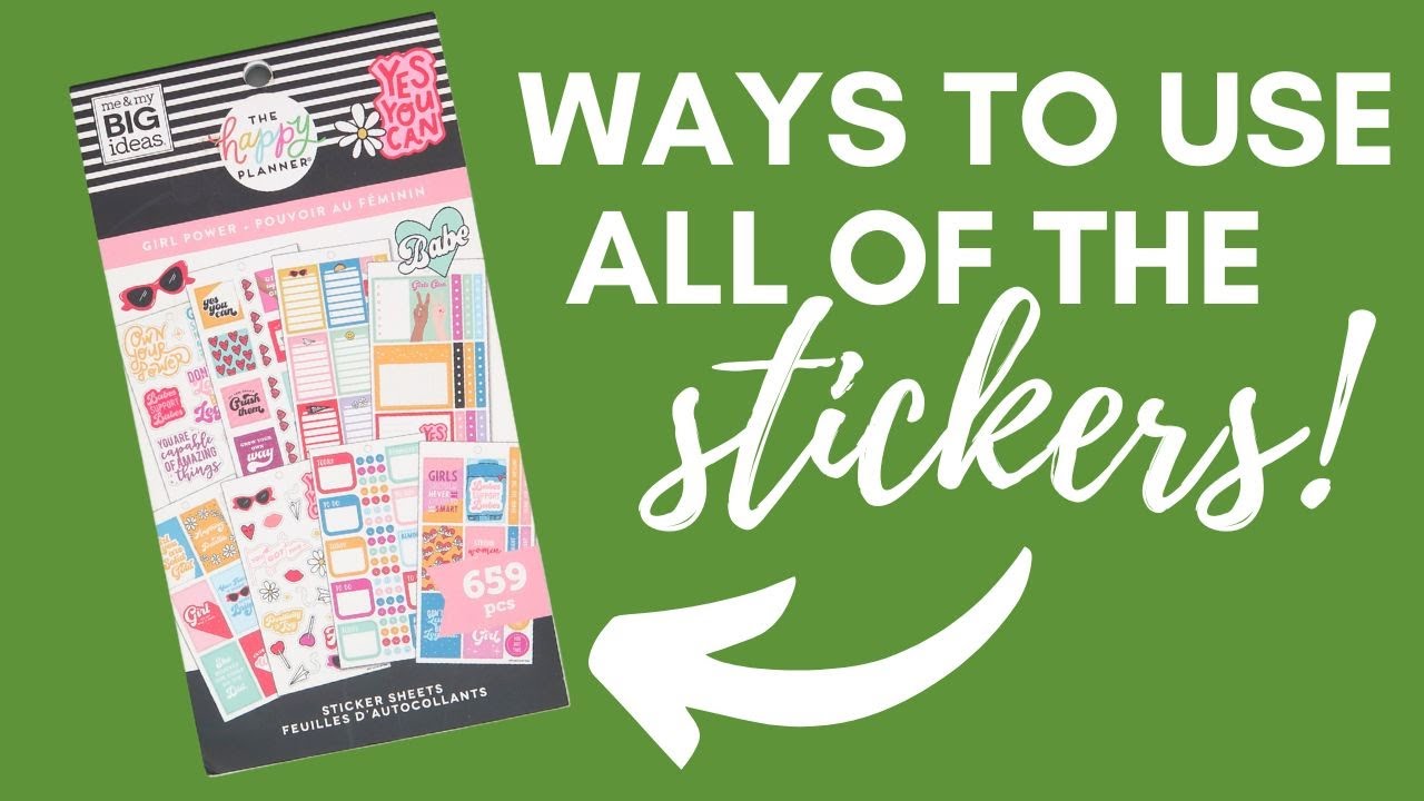 How to use ALL the Themed Stickers - Happy Planner Girl Power Sticker Book - Planner Tips