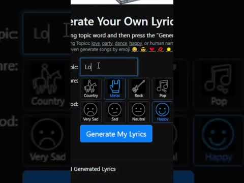 This website makes you generate Lyrics For your song 🎵 #producer #music #musicproducer