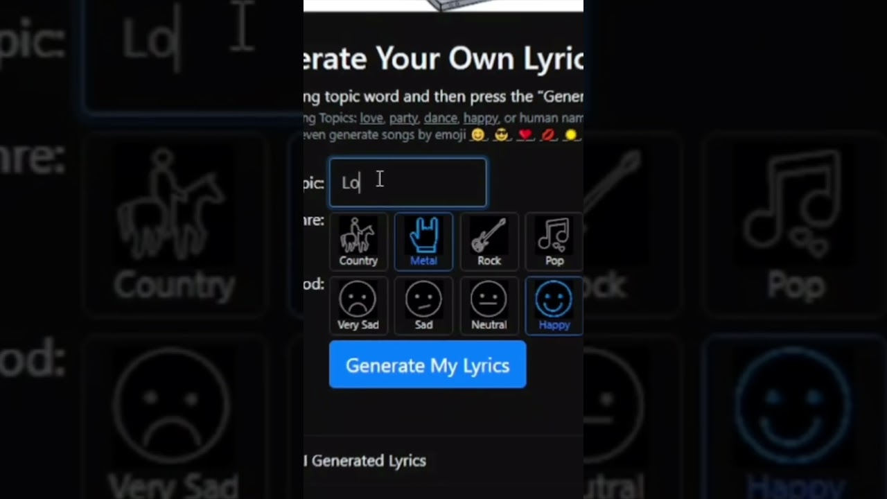 This website makes you generate Lyrics For your song 🎵 #producer #music #musicproducer