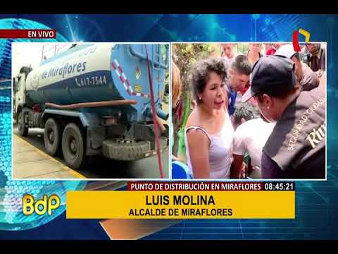 Miraflores: tanques cisternas repartirán agua en puntos estratégicos por recorte de servicio