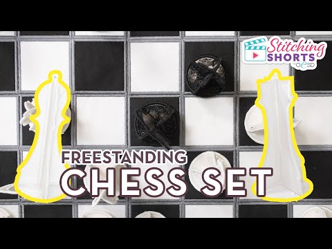 Freestanding Chess Set Machine Embroidery Tutorial | DIY Chess & Checkers Tutorial