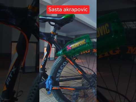 Exhaust for Cycle With Bottle | Sasta Akrapovic Exhaust #shorts #exhaust #cycling #mtb #hack