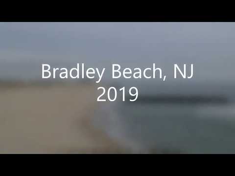 Aerial footage of Bradley Beach and its waters