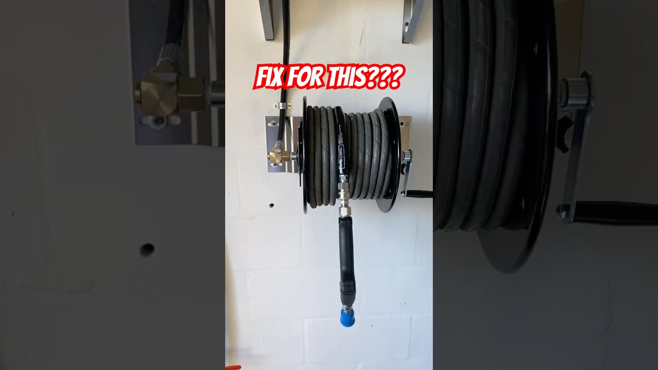 Cox Hose Reel Wall Mounted #obseesedgarage #detailing #wallmount #pf22 #automobile #diy