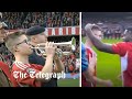 Last post at Nottingham Forest: Players comfort trumpeter as performance goes awry