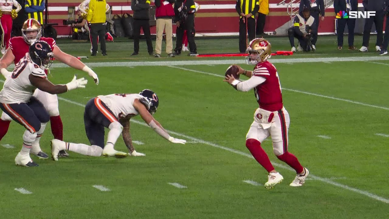 Purdy rallies and drives SF down the field for a score