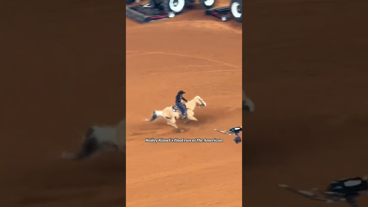 final barrel race at American Rodeo she ran a 15.242 putting her in 3rd place overall 👏👏 you go