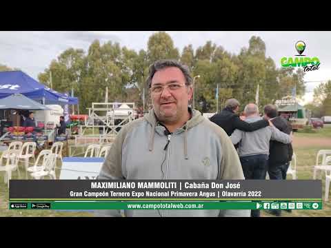 MAXIMILIANO MAMMOLITI | Cabaña Don José | Gran Campeón Ternero Expo Nacional Primavera Angus