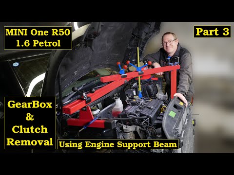 Part 3 - Fitting Engine Support Beam on MINI R50 R52 R53 in the removing Clutch & Gearbox series 🚗