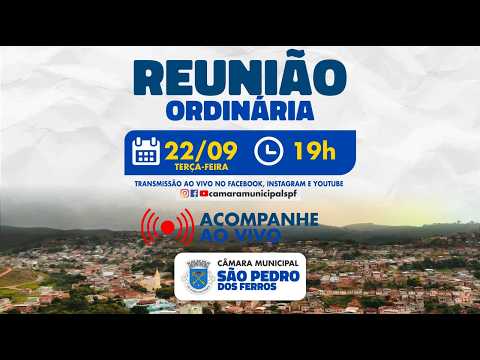 13ª REUNIÃO ORDINÁRIA DA CÂMARA MUNICIPAL DE SÃO PEDRO DOS FERROS - 2026
