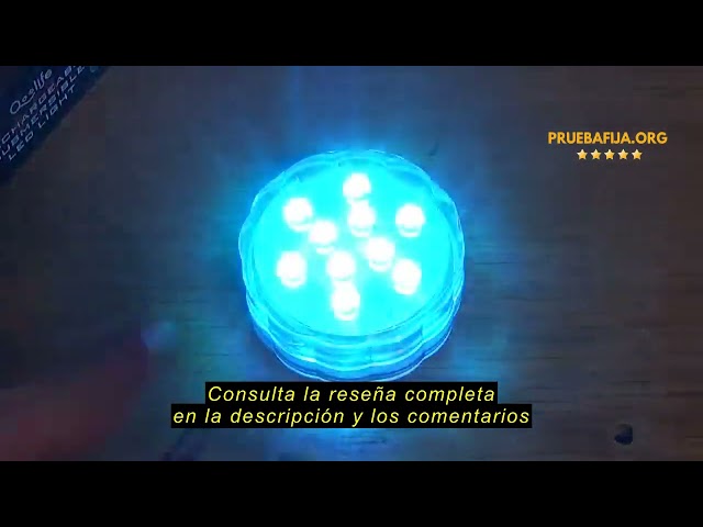 Vídeo relacionado con Qoolife luces subacuáticas recargables - 3,3 pulgadas USB magnético impermeable piscina luces de noche a control remoto RGB cambiante sumergible luces LED para fiesta jarrón Navidad acuario tina