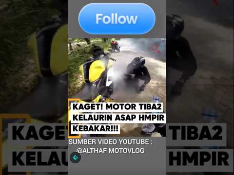 MOTOVLOGER INI PANIK, MTR NYA NGEBUL KELUAR ASAP HAMPIR KEBAK*4R!! #shortvideo #viralvideo #motovlog