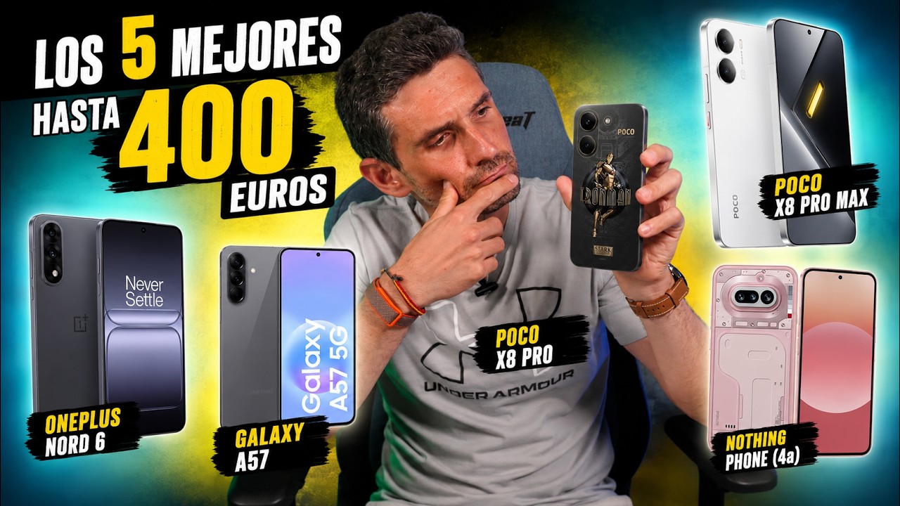 Hasta 400€ ($450) estos SON LOS 5 Mejores MÓVILES del AÑO ¡OJO al Último! (1de2)