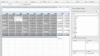 Pivot table with your custom weather data