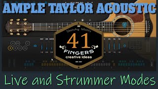 Video thumbnail for Playing the AmpleSound Taylor Acoustic Guitar by 41 Fingers