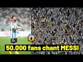 50,000 Chinese fans reaction to Messi dribbles vs Australia