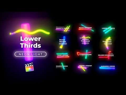 Lower Thirds Titles Neon Final Cut Pro Templates