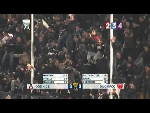 Nice - Dijon 1/4 Finale Coupe de la Ligue BUT Superbe de MONZON (Nice)