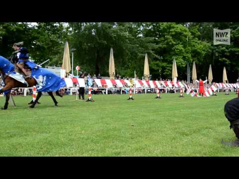 Knight games at the medieval market