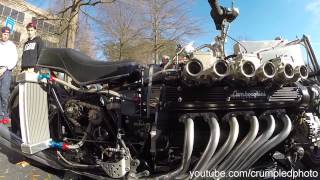 preview picture of video 'Caffeine and Octane 12/07/2014 December - Lamborghini motor custom motorcycle build'