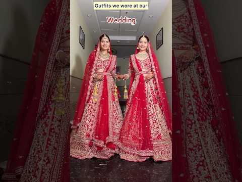 Outfits we wore at our…❤️| #youtubeshorts #twinsisterswedding #twinsisters #weddingseries #twins