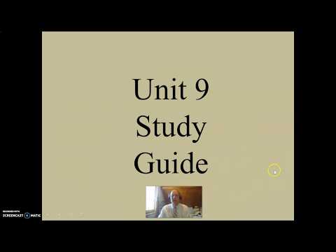 Unit 9 Study Guide Part I