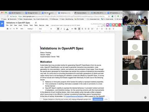 Kubernetes SIG API Machinery 20180214