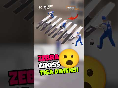 ZEBRA CROSS 3D membuat pengemudi mengurangi kecepatan mobilnya 😮 #shorts