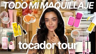 TODO mi MAQUILLAJE 💄 tour por mi tocador | productos virales y low cost