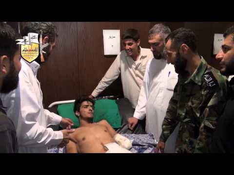 زيارة عدد من قادة لواء الإسلام للمصابين والجرحى في المشافي الميدانية في الغوطة الشرقية في ريف دمشق