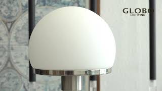 HAKU nočná lampa matný nikel/biela 1xE27/40W, výška: 40cm