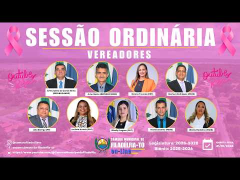 Câmara Municipal de Filadélfia - SESSÃO ORDINÁRIA