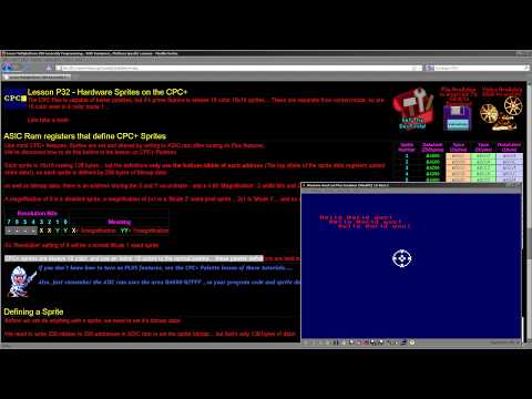 Learn Z80 Assembly: Lesson P32 - Hardware Sprites on the CPC+
