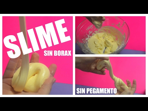 Slime con 2 ingredientes ·Sin borax, sin pegamento...