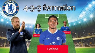 Graham Potter Chelsea new coach lineup 3-4-3 formation