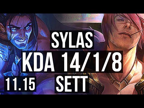 SYLAS vs SETT (MID) | 14/1/8, Legendary, 300+ games | KR Master | v11.15
