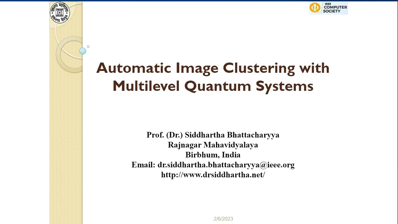 Automatic Image Clustering with Multilevel Quantum Systems