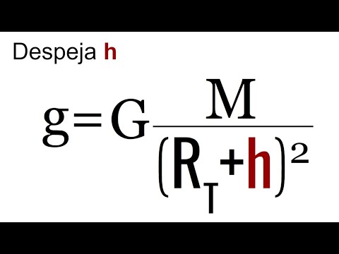 CÓMO DESPEJAR h EN LA ECUACIÓN DE LA GRAVEDAD. Despejes de ecuaciones y fórmulas