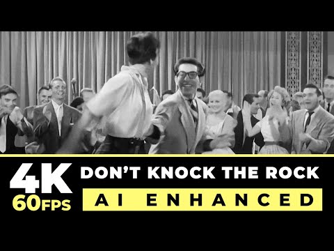 Lindy Hop in Don’t Knock the Rock (1956) 4K 60FPS - AI enhanced | Lindy Hoppers dancing Rock&Roll