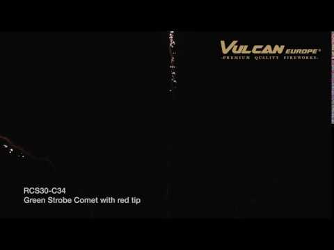 RCS30-C34 Green Strobe Comet with red tip