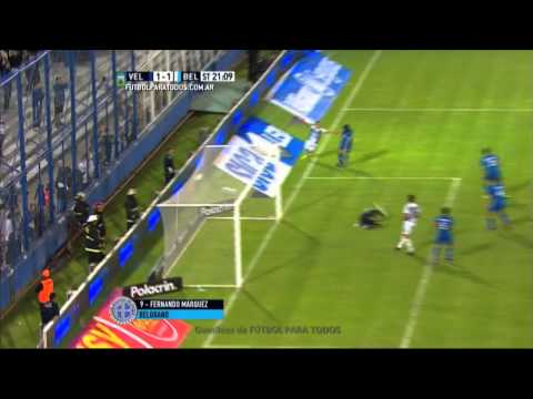 Gol de Márquez. Vélez 1 - Belgrano 1. Fecha 6. Primera División 2015. FPT.