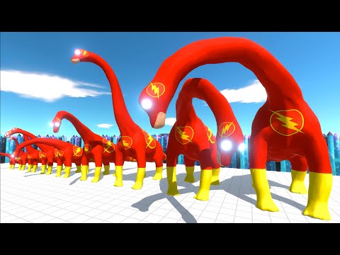 EVOLUTION OF FLASH BRACHIOSAURUS DEATH RUN - Animal Revolt Battle Simulator