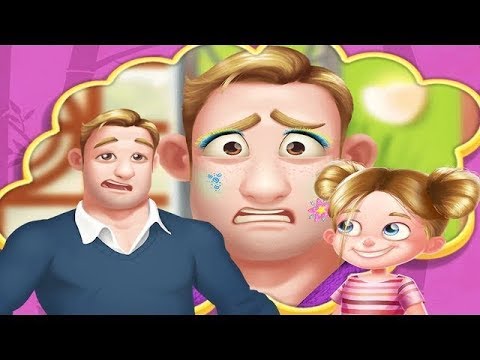 Spa Day with Daddy - Fun Girl Learn Makeover Color Game - Fun Baby Care Kids Games for Girls