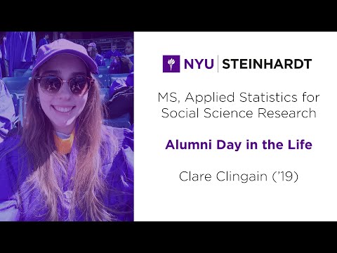 NYU Steinhardt Applied Statistics for Social Science Research | Alumni Day in the Life
