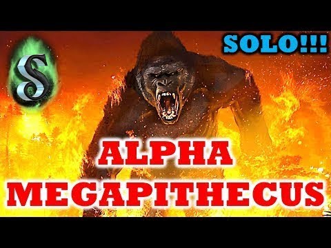 Ark Survival Evolved - SOLO Alpha Megapithecus Boss Fight