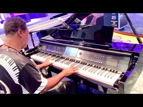 Kris Nicholson Test Drives The Yamaha Clavinova CVP-809GP at NAMM 2022 Setup Day