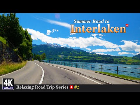 Relaxing Road Trip Series in Switzerland 🇨🇭 Ep#2 - Panoramic Drive From Thun to Interlaken in Bern