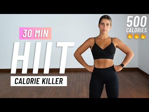 30 MIN CARDIO HIIT  - ALL STANDING - Full Body Workout For Max Calorie Burn (No Equipment)